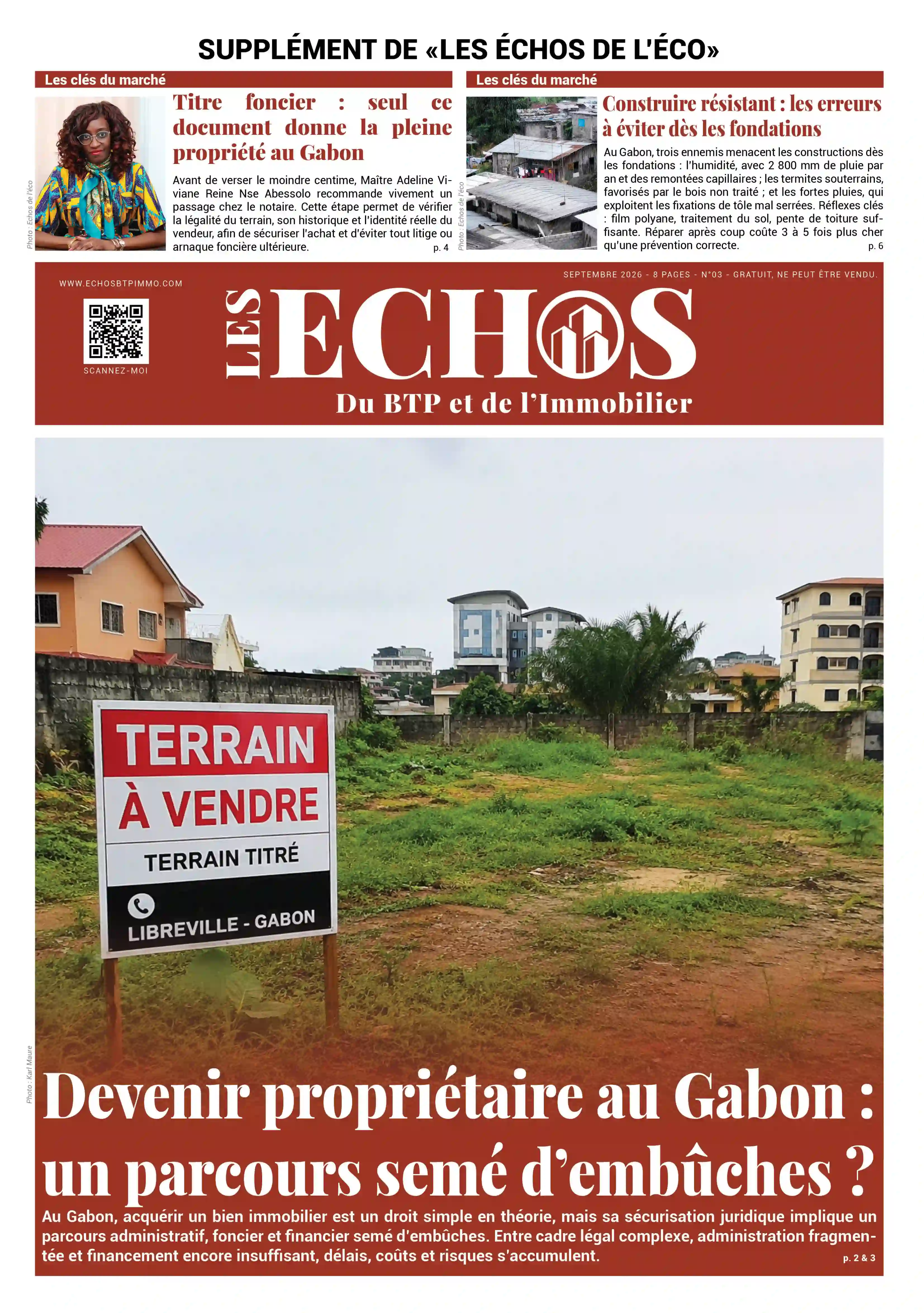 Les Échos du BTP et de l'immobilier Septembre 2026